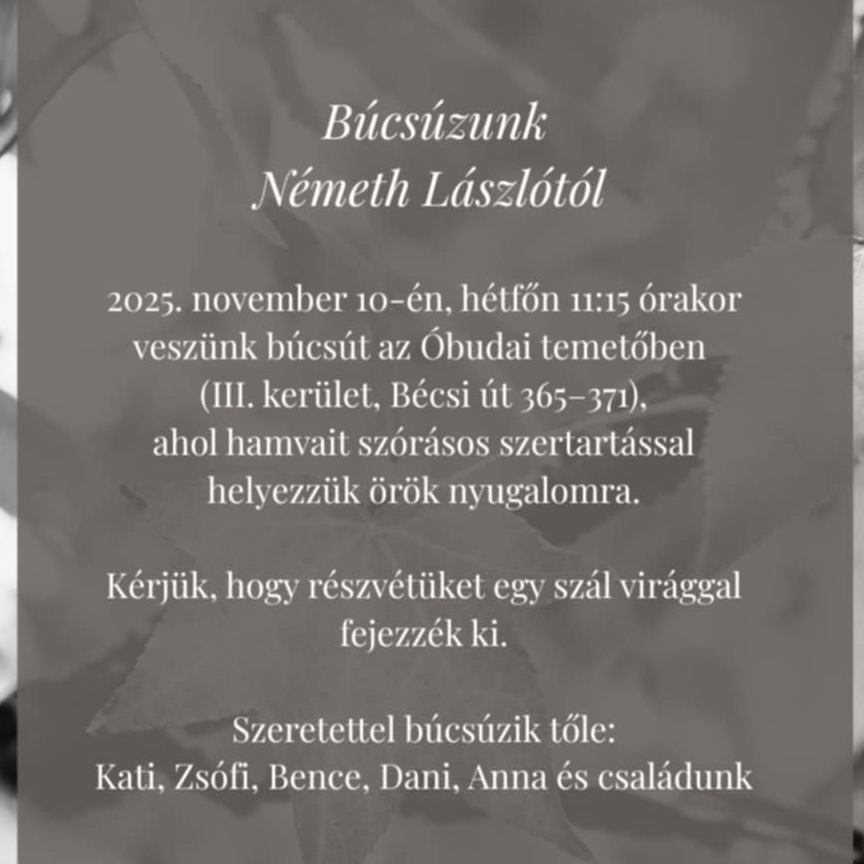 Németh Laci búcsúztató