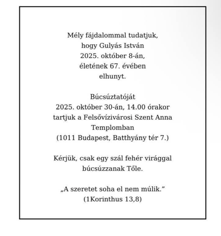 Gulyás Pista búcsúztató